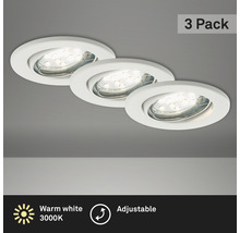 LED Einbauleuchten Set IP23 3-tlg 3x3W 3x250 lm 3000 K weiß Ø 8,6/6,8 cm 230V