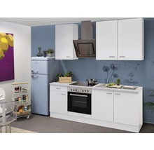 Flex Well Küchenzeile mit Geräten Wito 210 cm Frontfarbe weiß matt Korpusfarbe weiß zerlegt-thumb-0