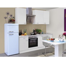 Flex Well Küchenzeile mit Geräten Wito 220 cm Frontfarbe weiß matt Korpusfarbe weiß zerlegt-thumb-0