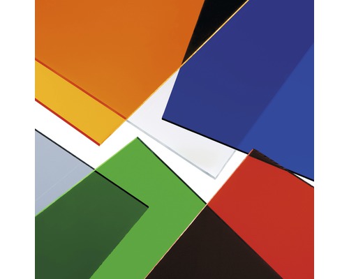 Verschiedene farbige Acrylglasplatten