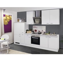 Flex Well Küchenzeile mit Geräten Wito 300 cm Frontfarbe weiß matt Korpusfarbe weiß zerlegt-thumb-0