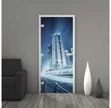 Türposter mit Stadtansicht für Innenräume