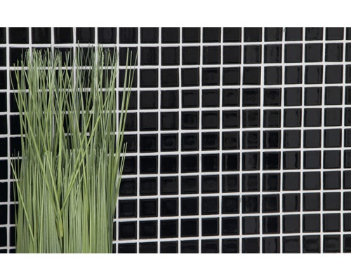 Dekorative Halme vor schwarzem Mosaikhintergrund