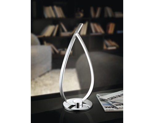 LED Tischleuchte 14W 1200 lm 3000 K HxB 33,5x15 cm Roncade chrom/weiß Dekorative Tischleuchte aus Metall im modernen Design