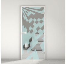 Glastür mit geometrischem Muster für Innenausbau