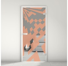 Glastür mit geometrischem Muster für den Innenbereich