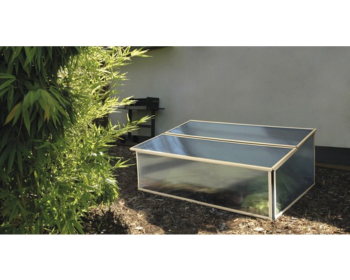 Frühbeet Vitavia Levana 95x55x28/36 cm weiß Frühbeet Vitavia Levana 95x55x28/36 cm weiß