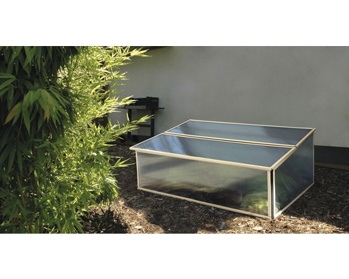 Frühbeet Vitavia Levana 95x55x28/36 cm weiß-0