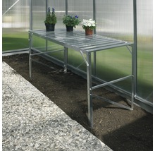 Aluminiumtisch Vitavia 1 Ablage, 121 x 54 x 76 cm