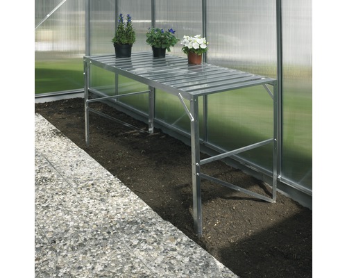 Aluminiumtisch Vitavia 1 Ablage, 121 x 54 x 76 cm Aluminiumtisch Vitavia 1 Ablage, 121 x 54 x 76 cm