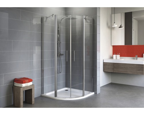 Runddusche Schulte Alexa Style 2.0 R550 90x90 cm Klarglas Profilfarbe chrom