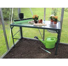Aluminiumtisch Vitavia 1 Ablage mit Hohlkammerplatte, grün