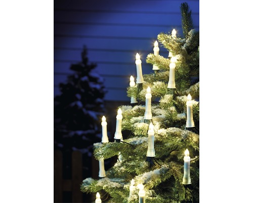 Kerzenlichterkette Baumkette klar Konstsmide teilbarer Stecker Lichtfarbe warmweiß 25 Leuchtmittel warmweiß