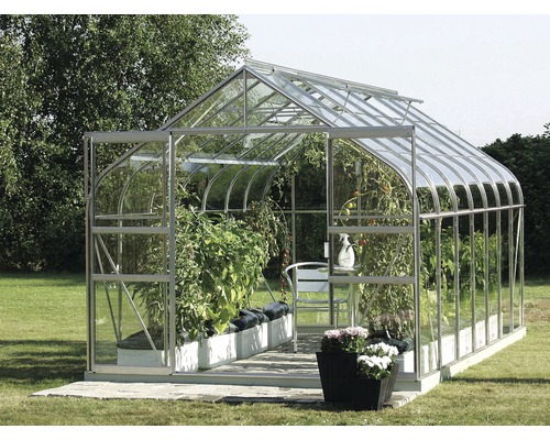 Gewächshaus Vitavia Diana 11500 Einscheibensicherheitsglas 3 mm 264x445 cm Aluminium-0