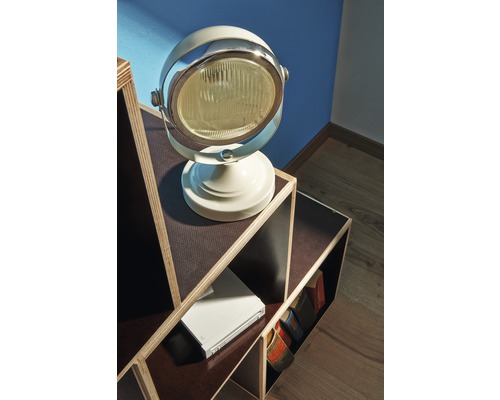 Dekorative Lampe im Retrodesign auf einem Regal