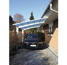 Einzelcarport KRB Skiatsu mit Hitze-, UV- und Hagelschutz 270x500 cm silber