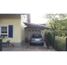 Einzelcarport KRB Skiatsu mit Hitze-, UV- und Hagelschutz 270x500 cm silber