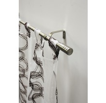 Gardinenstangen Set ausziehbar Zylinder edelstahl-optik 120-210 cm Ø 16/19 mm