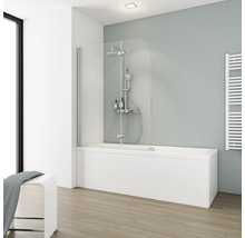 Badewannenaufsatz 2-teilig SCHULTE Komfort 112 x 140 cm Klarglas Profilfarbe chromoptik D3353 41 50 02 21 1 140