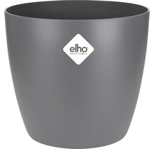 Grauer Blumentopf mit Elho Logo