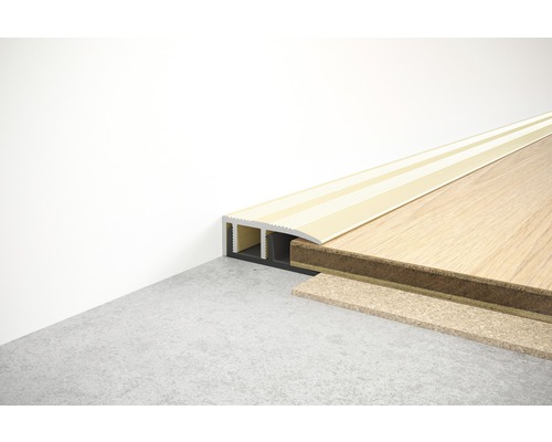 Übergangsprofil für Bodenbeläge zwischen Wand und Holzboden