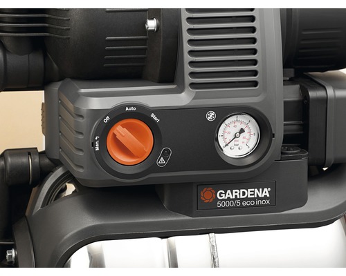 Gardena Hauswasserwerk 5000/5 eco inox mit Manometer und Wahlschalter