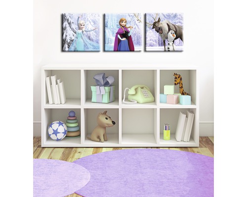 Leinwandbild Disney Frozen Die Eiskönigin | 30x30 3x 3er-Set HORNBACH