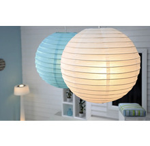 Reispapier Lampenschirm Ø 600 mm Japan Ballon weiß ohne Fassung + Aufhängung-thumb-9