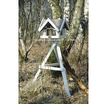 Vogelhaus mit Ständer im Garten