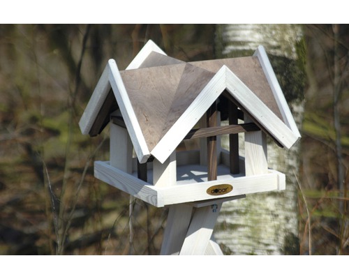 Vogelhaus aus Holz mit Ständer