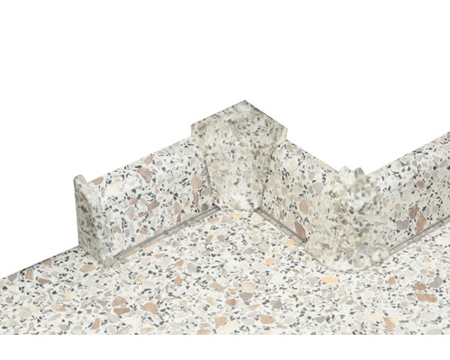 Arbeitsplattenabschluss mit Terrazzo-Muster