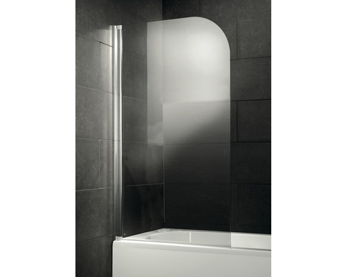 form&style Badewannenaufsatz 1-teilig BAFIA 75 x 140 cm Klarglas Profilfarbe chrom Badewannenaufsatz aus Glas mit Rahmen an einer Badewanne