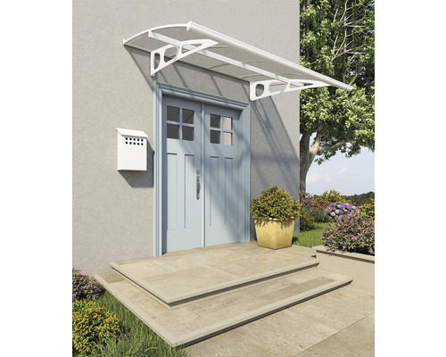 Eingangsbereich mit Haustür, Briefkasten und Vordach