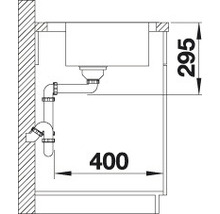 Spüle Blanco DIVON II 45 S-IF 860 x 510 mm edelstahl seidenglanz 521657 1 Spülbecken Mit Tropffläche Becken links Flächenbündige Optik-thumb-6