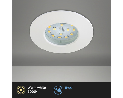 LED Einbauleuchte IP44 1x5W 400 lm 3000 K warmweiß rund kunststoff weiß Ø 75/60 mm 230V LED Einbauleuchte IP44 1x5W 400 lm 3000 K warmweiß rund kunststoff weiß Ø 75/60 mm 230V
