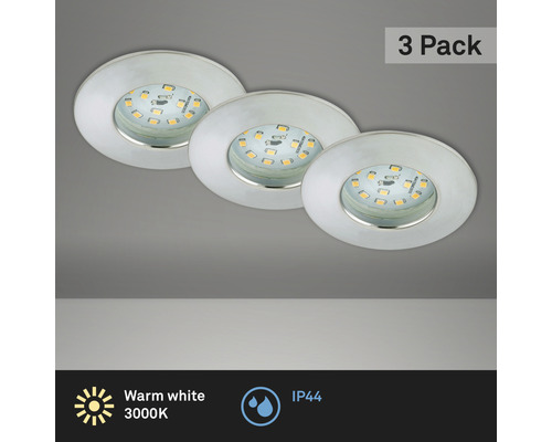 LED Einbauleuchten warmweiß lm 3x400 HORNBACH | Set K 3000 IP44 1x5W