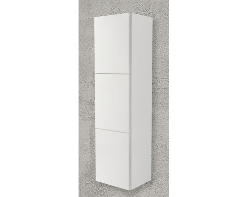 Weißer Badezimmer-Hochschrank mit drei Türen