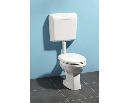 Stand-WC aus Keramik mit Spülkasten