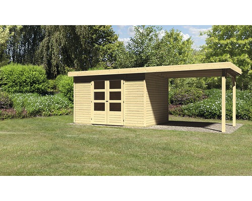 Gartenhaus Karibu Kodiak 4 mit Schleppdach 2,75 m 561 x 217 cm natur-0