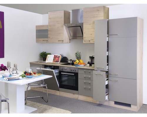 Flex Well Küchenzeile mit Geräten Riva 310 cm Frontfarbe | HORNBACH