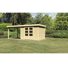 Gartenhaus Karibu Kodiak 5 mit Schleppdach 2,75 m 591,5 x 262 cm natur