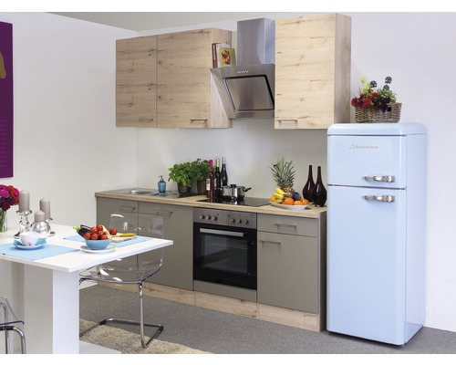 Flex Well Küchenzeile mit Geräten Riva 220 cm Frontfarbe | HORNBACH