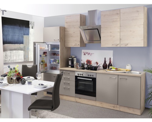 Flex Well Küchenzeile mit Geräten Riva 270 cm Frontfarbe | HORNBACH