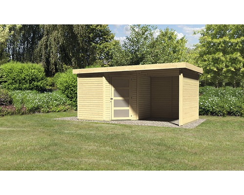 Gartenhaus Karibu Anvik 5 mit Schleppdach, Rück- und Seitenwand 493 x 262 cm natur Gartenhaus Karibu Anvik 5 mit Schleppdach, Rück- und Seitenwand 493 x 262 cm natur