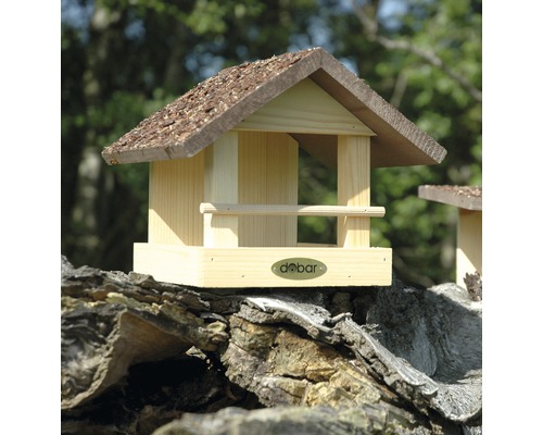 Vogelhaus aus Holz mit Dach