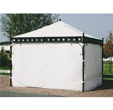 Gartenpavillon mit Stoffwänden und Sternmuster