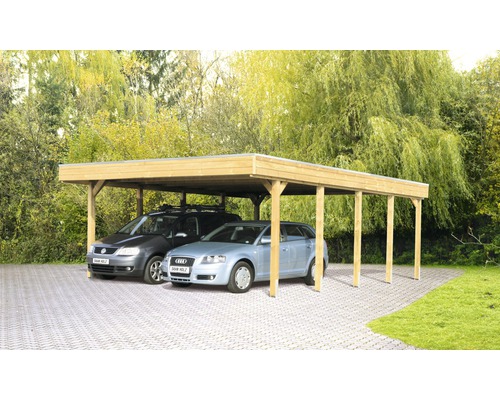 Doppelcarport SKAN HOLZ Friesland HORNBACH mit | cm 557x708