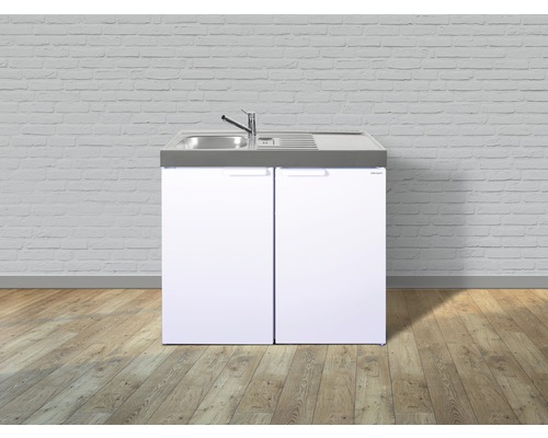 Waschbeckenunterschrank mit zwei Türen, Spülbecken und Armatur