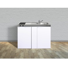 Stengel-Küchen Miniküche mit Geräten Kitchenline 120 cm Frontfarbe weiß glänzend Korpusfarbe weiß montiert-thumb-3