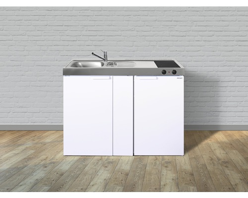 Kompakte Küchenzeile mit Spüle und Kochfeld